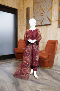 A-08 | 3pc Pure Organza Embroidered Suit