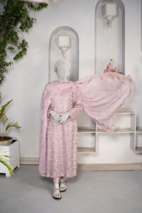 3-Piece Light Moff Full Embroidered All Over Suit