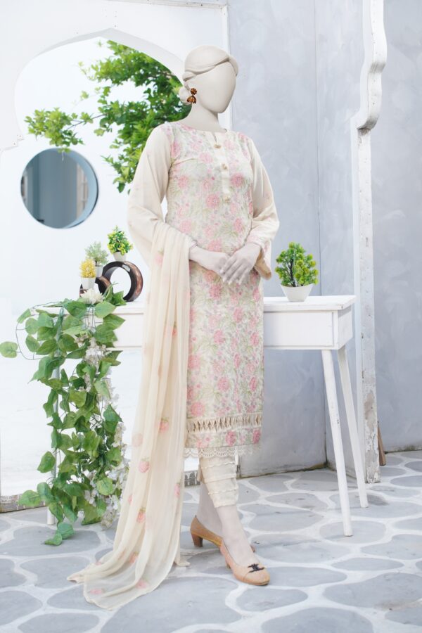 Embroidered Karandi Suit with Pure Bamber Dupatta (1)