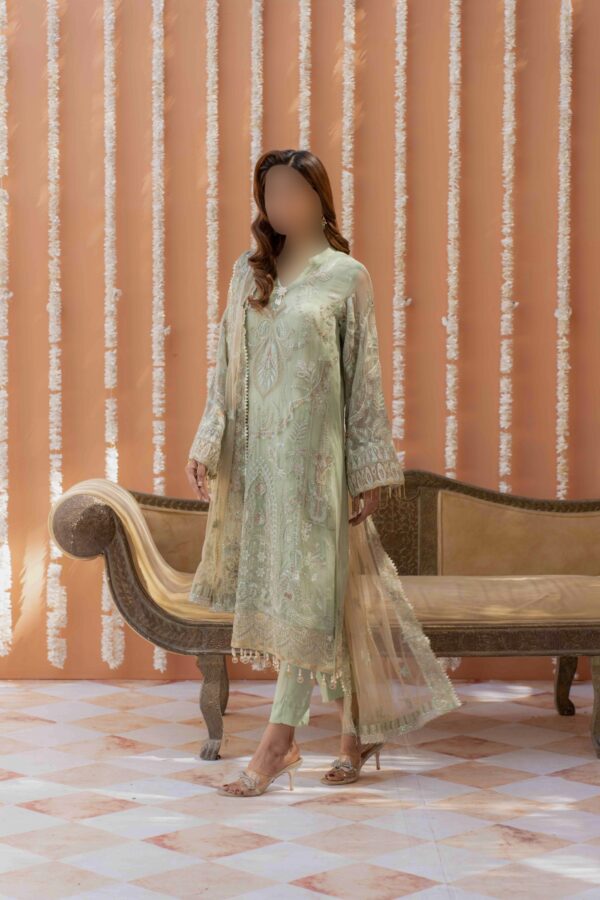 Bamberg Organza Suit with Intricate Embroidery - Aatiqa