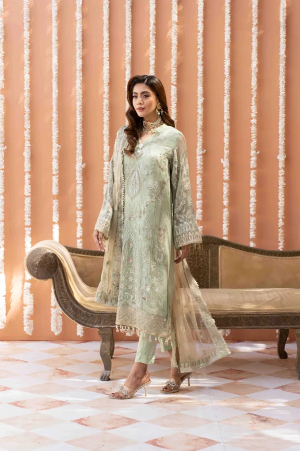 Pure Bamber Suit with Intricate Embroidery