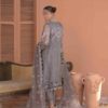 Elegant Embroidered Organza Ensemble with Net Dupatta & Silk Trousers