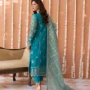 Luxurious Bamber Suit with Net Dupatta and Raw Silk Trousers