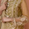 Mustard Yellow Net Suit with Intricate Embroidery and Net Dupatta
