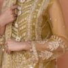 Mustard Yellow Net Suit with Intricate Embroidery and Organza Dupatta