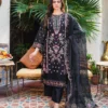 Black Embroidered Lawn Suit | 3-Piece Unstitched Pakistani Dress