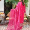 Maroon Embroidered Lawn Suit 3-Piece Unstitched - Back Suit View