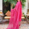 Maroon Embroidered Lawn Suit 3-Piece Unstitched - Side View
