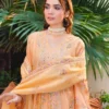 Step into soft sophistication with this Aatiqa.com peach lawn suit. This 3-piece unstitched ensemble features intricate multi-colored floral embroidery and beautiful cutwork detailing on the shirt. The lightweight, breathable lawn fabric is perfect for spring and summer.